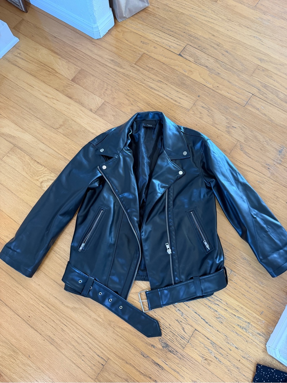VICI Black Faux Leather Biker Jacket - Women's